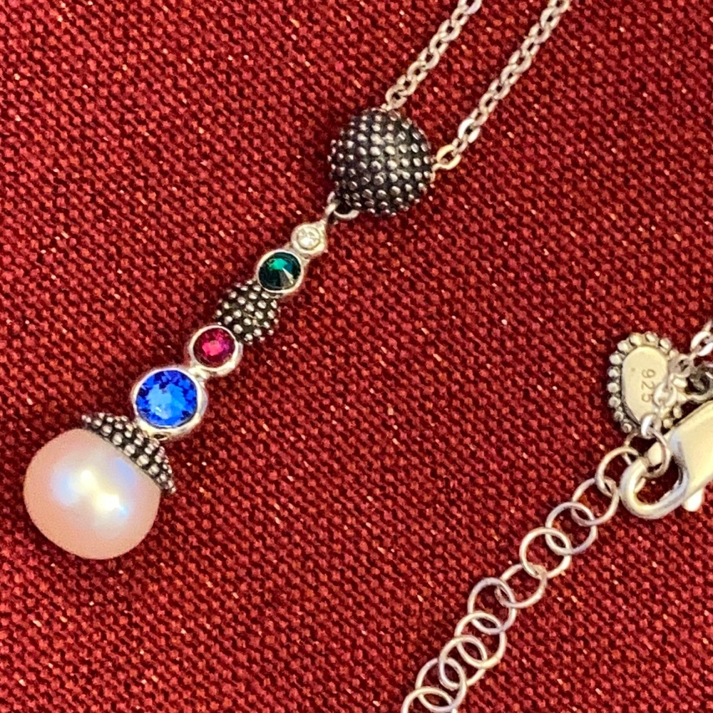 NWT eSBe by Sara Blaine #11069 SatinChic Drop Necklace